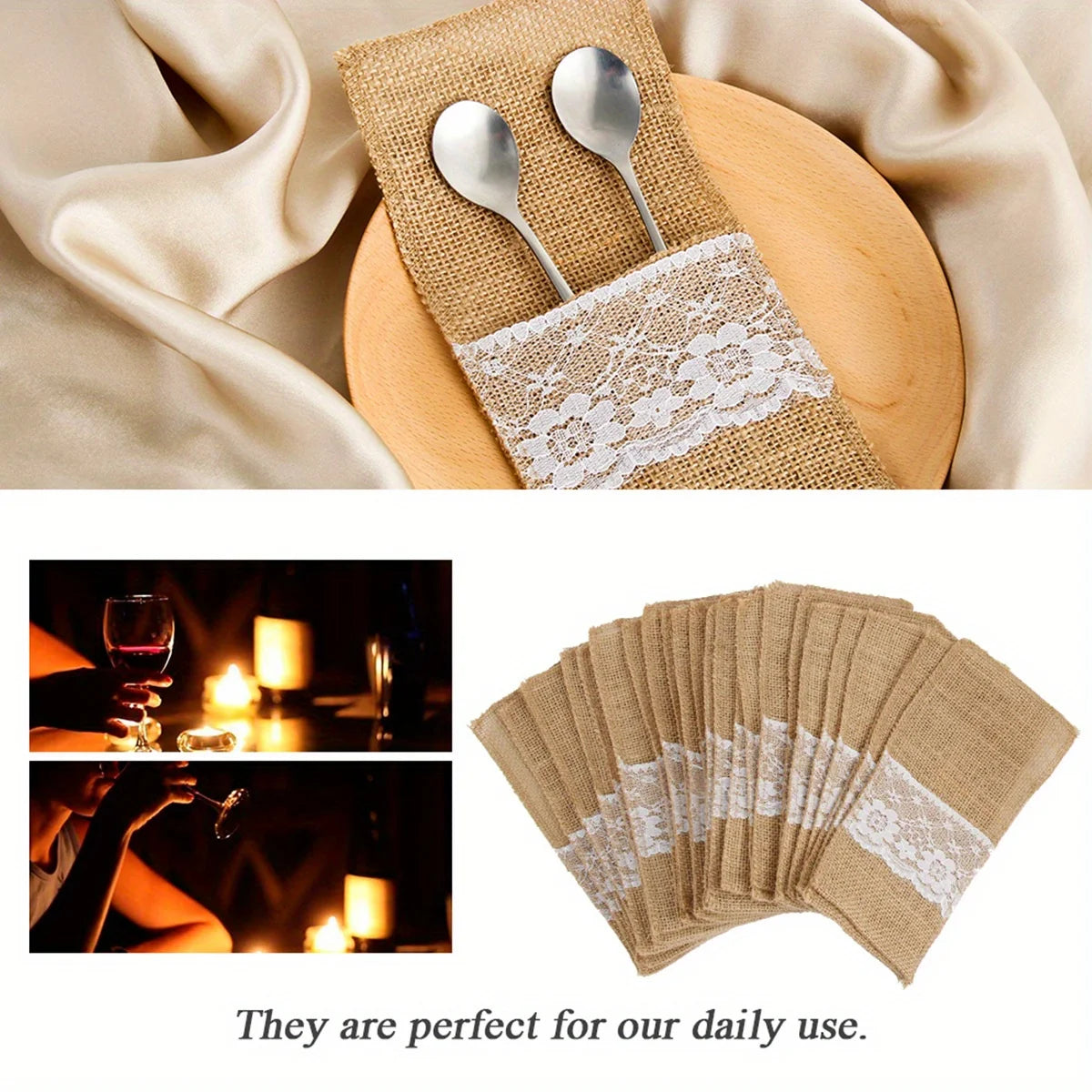 Bismillah Cutlery Holders - 10pcs Ramadan Table Decor
