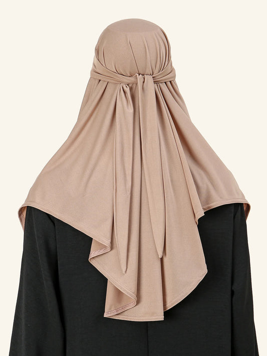 Women's Khimar Hijab with Face Covering – Soft Jersey Niqab Scarf