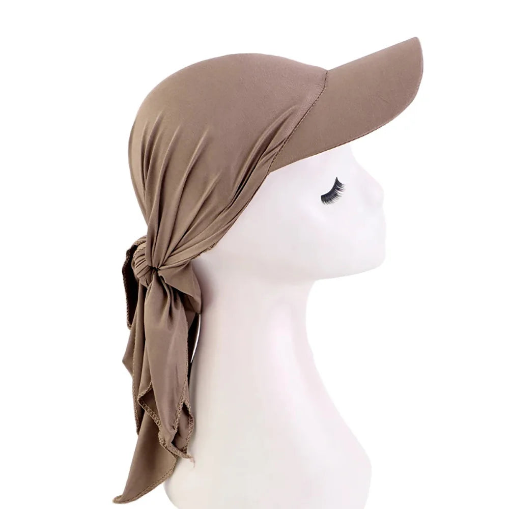 Women's Instant Hijab Cap – Slip-On Turban Bonnet