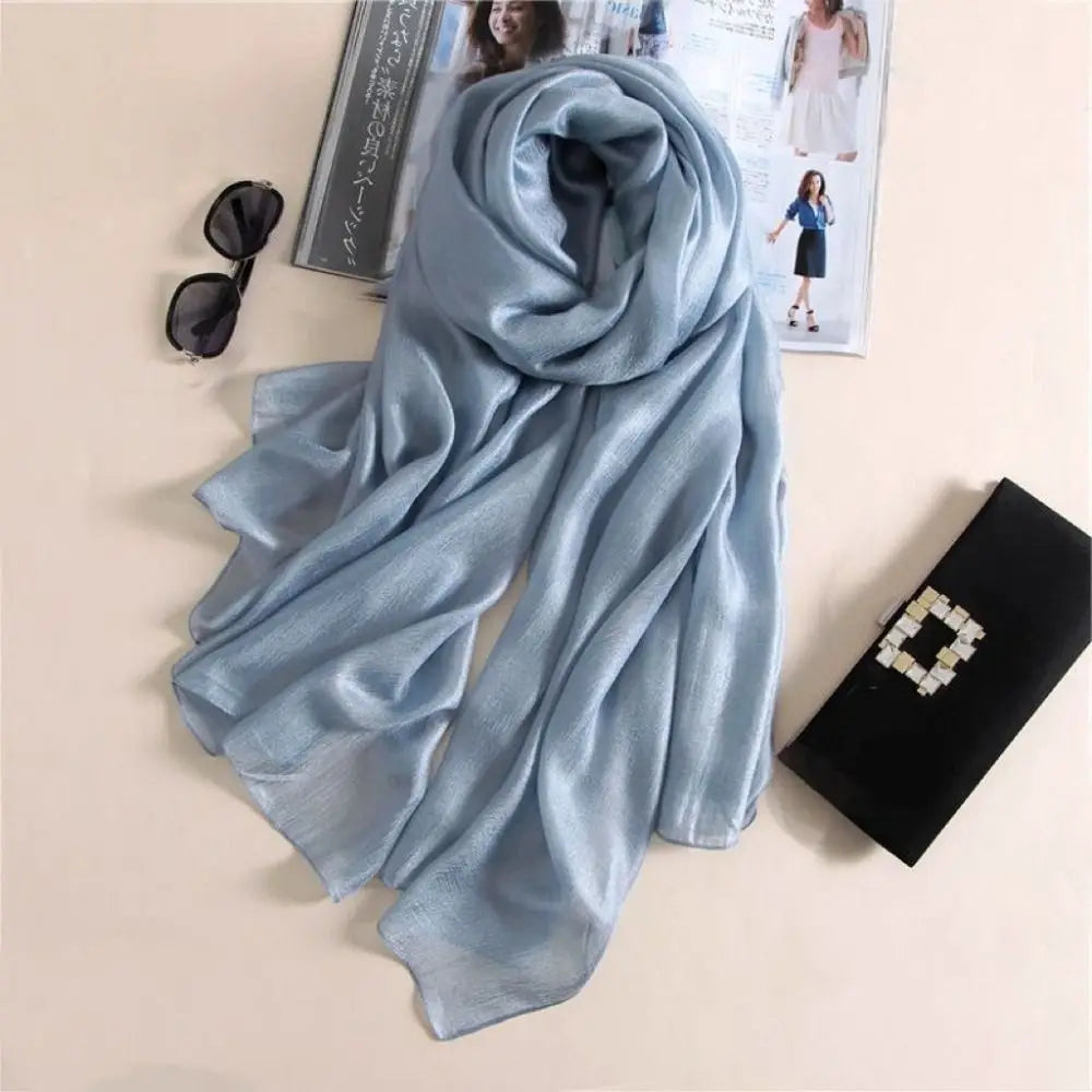 Solid Color Plain Hijab Scarf & Shawl – Lightweight Cotton Wrap for Women | 13 Colors