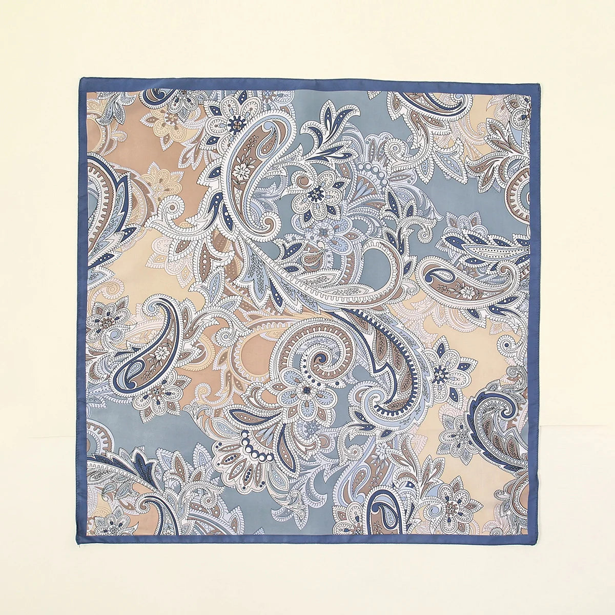 Printed Satin-Feel Square Scarf – Silk-Look Hijab, Turban & Head Wrap for Women | Multiple Sizes & Prints