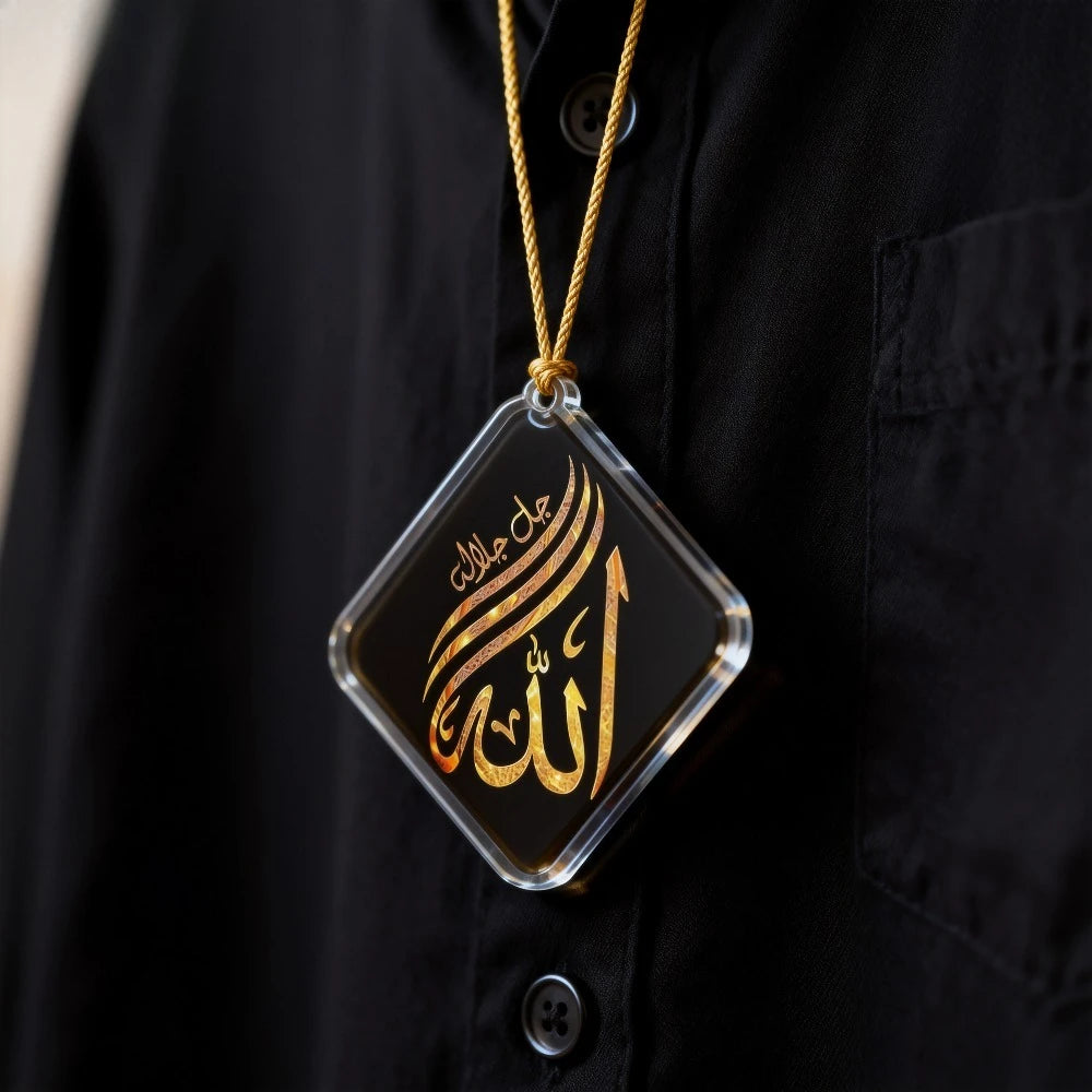 Islamic Acrylic Rearview Mirror Pendant – Diamond Shape