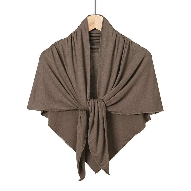 Jersey Triangle Hijab Scarf – Soft Solid Color Shawl & Head Wrap (Single & 2-Piece Sets)