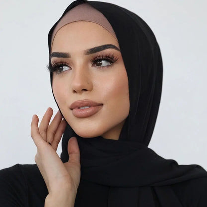 Women's Plain Cotton Jersey Hijab Scarf – Long Soft Shawl, 39 Colors
