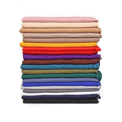 Jersey Hijab Scarf - 170x60cm Solid Color Stretch Polyester Shawl