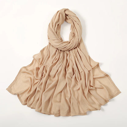 Women's Plain Modal Hijab Scarf – Lightweight Everyday Headscarf