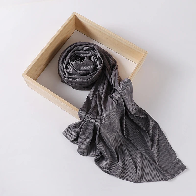 Ribbed Jersey Hijab - Soft Plain Scarf 70x175cm