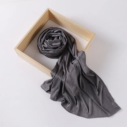Ribbed Jersey Hijab - Soft Plain Scarf 70x175cm