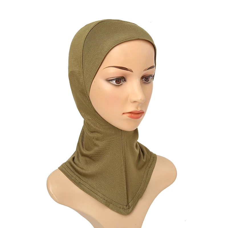 Women's Full-Cover Ninja Underscarf Bonnet – High-Stretch Cotton Jersey, 28 Colors