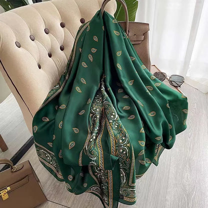 Printed Polyester Hijab Scarf & Shawl - 180x90cm Women's Wrap