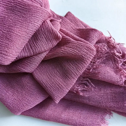 Soft Cotton-Viscose Tassel Hijab – 200x90cm Plain Headscarf (60 Colors)