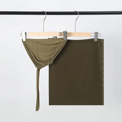 2-Piece Chiffon Hijab & Matching Undercap Set – Plain Shawl with Inner Cap for Women | 42 Colors