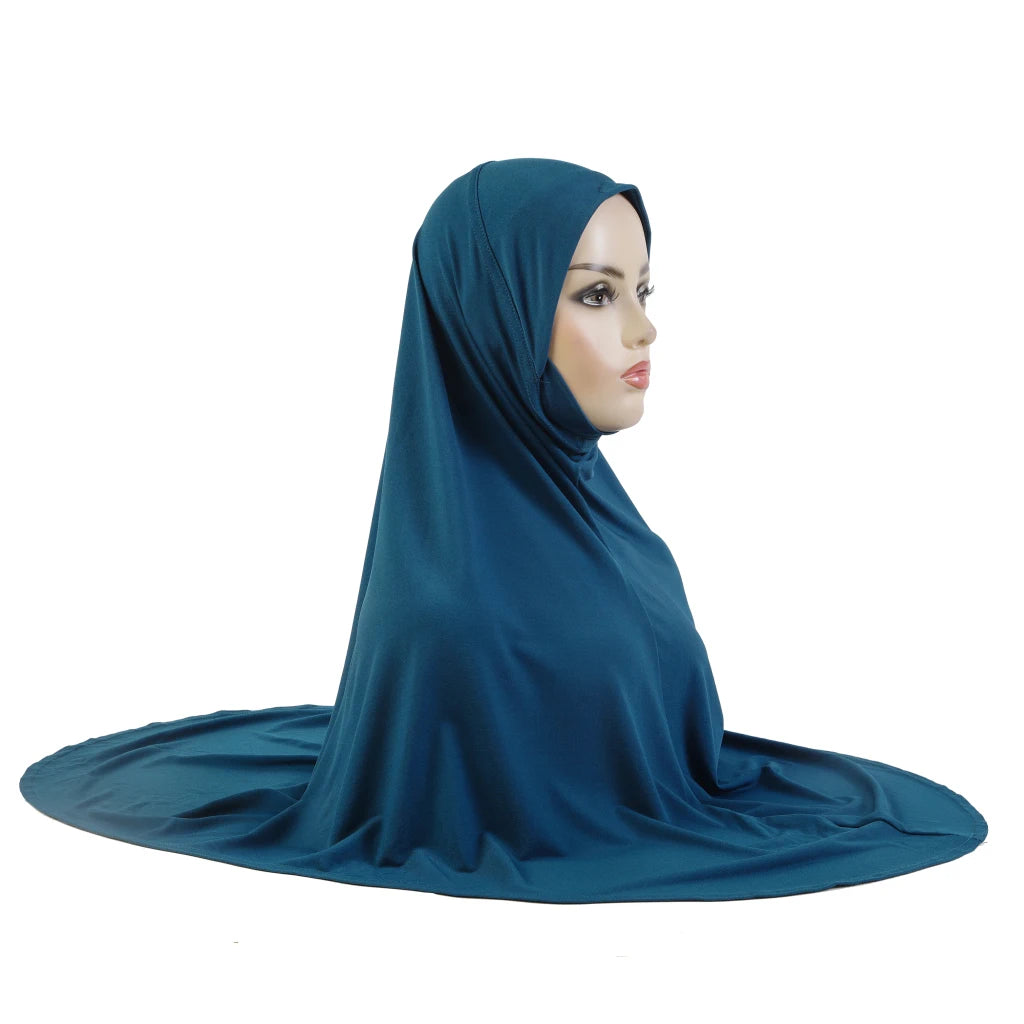 Women's Amira Pull-On Hijab with Chin Part – XL Jersey Inner Scarf