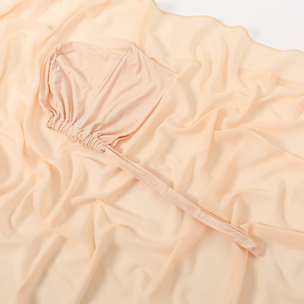Magnetic Chiffon Hijab with Built-In Magnets & Undercap – Solid Color Easy Wear (18 Colors)
