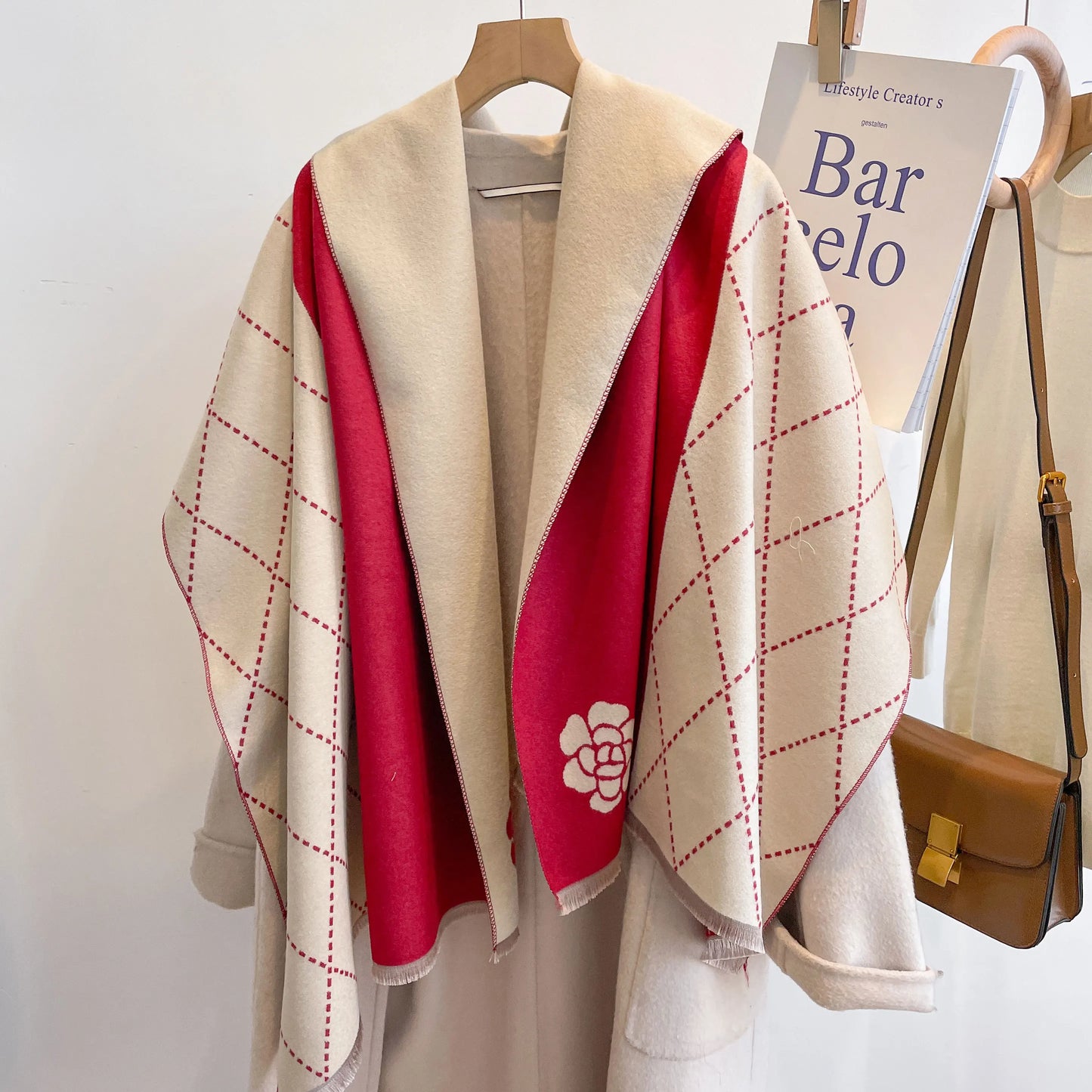 Luxury Plaid Winter Scarf & Shawl for Women | Thick Pashmina Hijab Wrap | 5 Colors