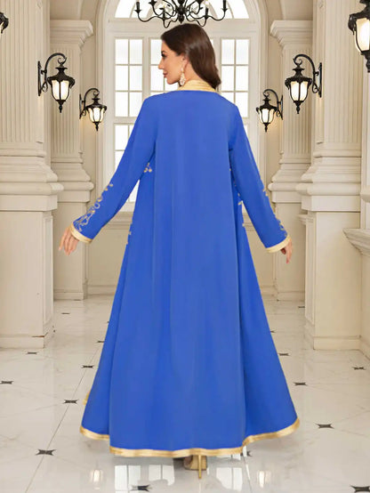 Luxury Abaya Muslim Dress Set | Modest Eid & Party Occasion Wear