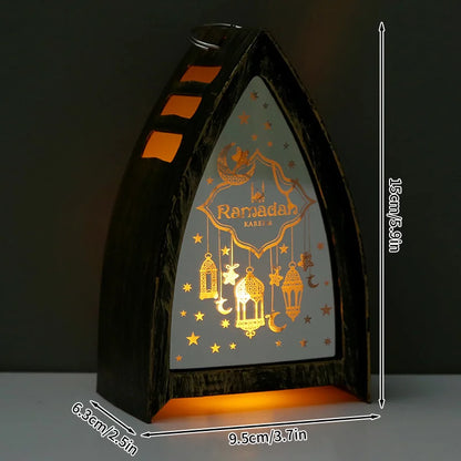 Ramadan LED Candle Lantern – Islamic Flameless Night Light for Eid & Home Decor | 9 Designs