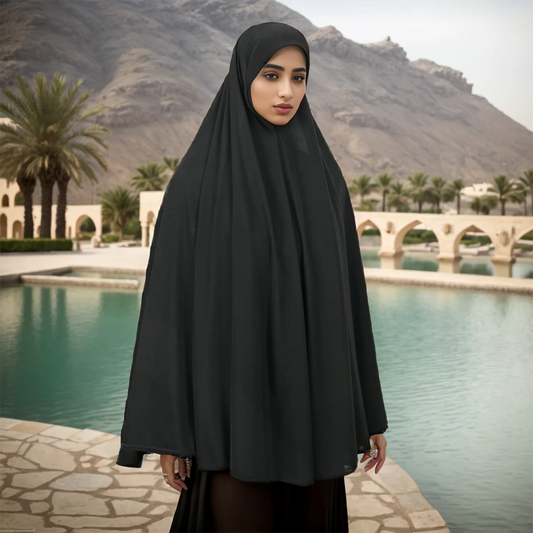 Solid Color Long Hijab Shawl – 130 × 113 cm