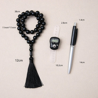 33 Prayer Beads Tasbih – 3-Piece Misbaha Set for Men & Women (4 Colors)