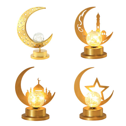 LED Ramadan Decorative Night Light - Wrought Iron Eid Table Lamp