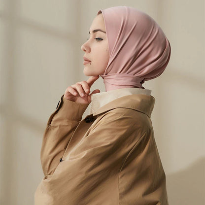 Modal Cotton Hijab Underscarf - Solid Color Turban Cap