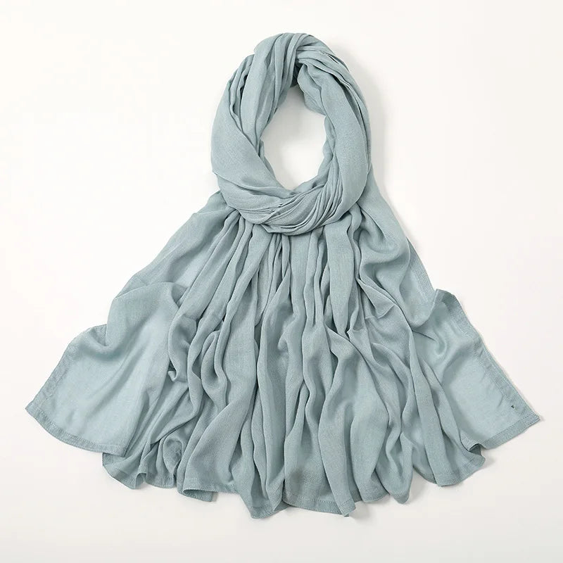 Soft Cotton Hijab for Women | Elegant Muslim Headscarf | 44 Colors | 190×85cm