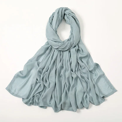 Soft Cotton Hijab for Women | Elegant Muslim Headscarf | 44 Colors | 190×85cm