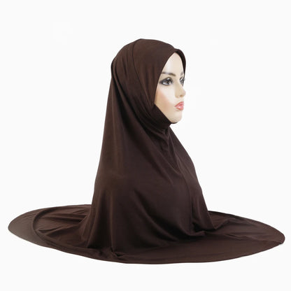 Women's Amira Pull-On Hijab with Chin Part – XL Jersey Inner Scarf