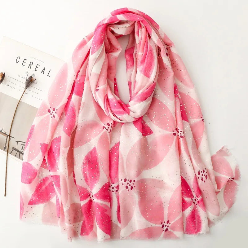 Printed Tassel Hijab Scarf & Shawl for Women | 88×180cm Bohemian Wrap | 60 Designs