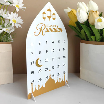 Ramadan Countdown Calendar - 30-Day Acrylic Eid Table Decoration