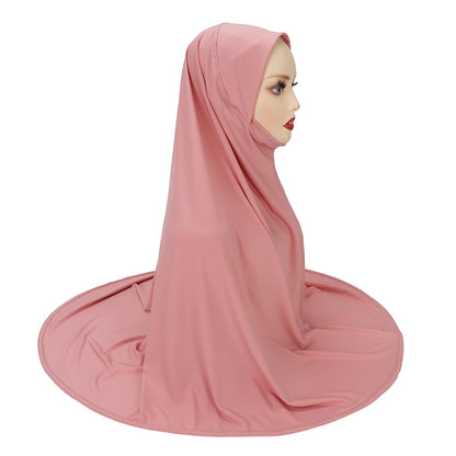 Women's XL Instant Hijab Scarf – Oversized Woven Polyester, 18 Colors