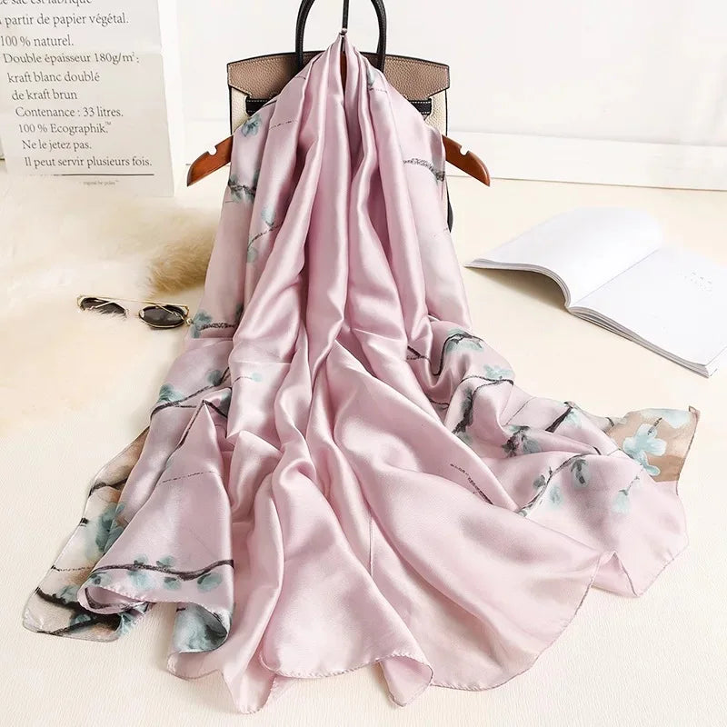 Printed Polyester Hijab Scarf & Shawl - 180x90cm Women's Wrap