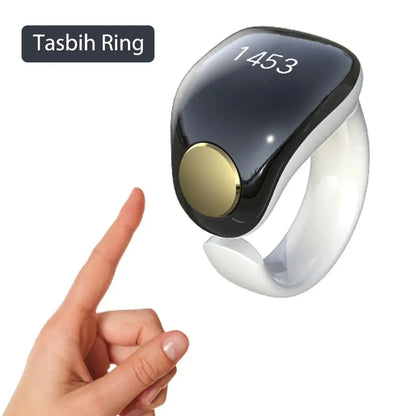 Smart Electronic Tasbeeh Ring – Wireless Charging, IP67 Waterproof | Zikr Counter
