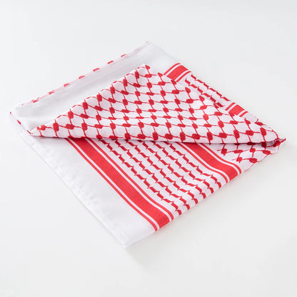 Unisex Arab Keffiyeh Square Scarf – Tactical Desert Headwrap & Neck Scarf
