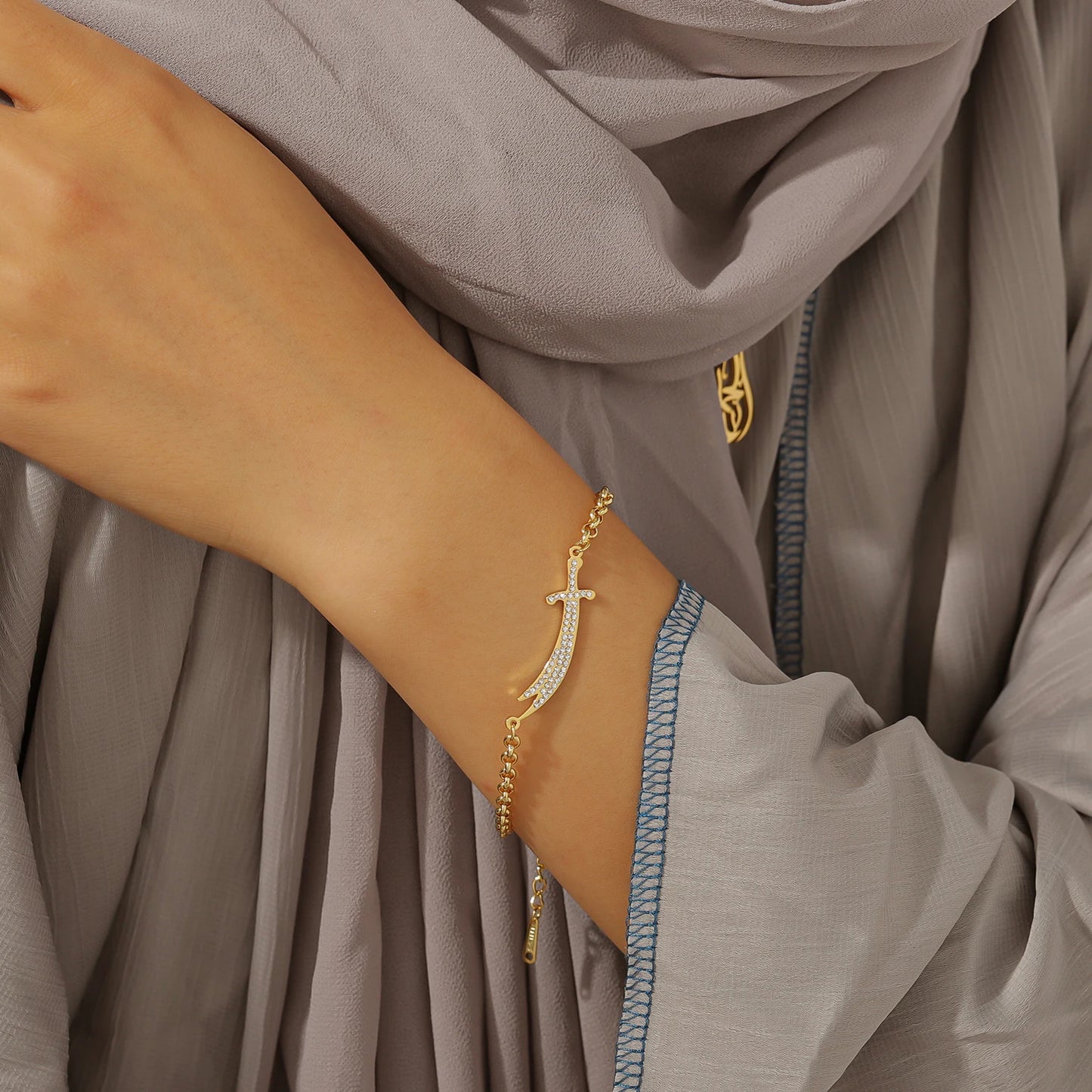 Imam Ali Sword Bracelet - Stainless Steel Chain