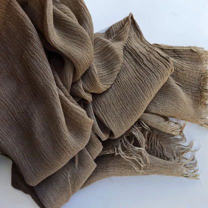 Soft Cotton-Viscose Tassel Hijab – 200x90cm Plain Headscarf (60 Colors)