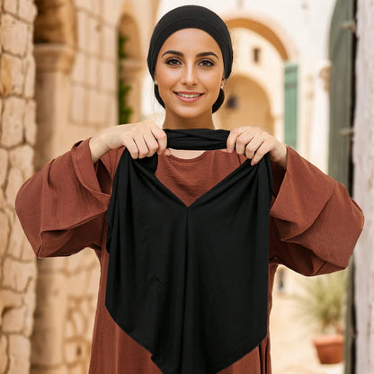 Women's Loop Instant Hijab – Stretch Jersey Cotton Triangle Scarf