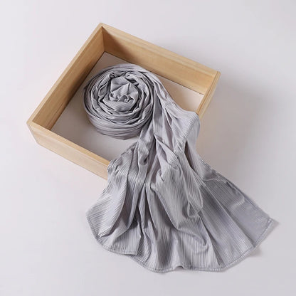 Ribbed Jersey Hijab - Soft Plain Scarf 70x175cm