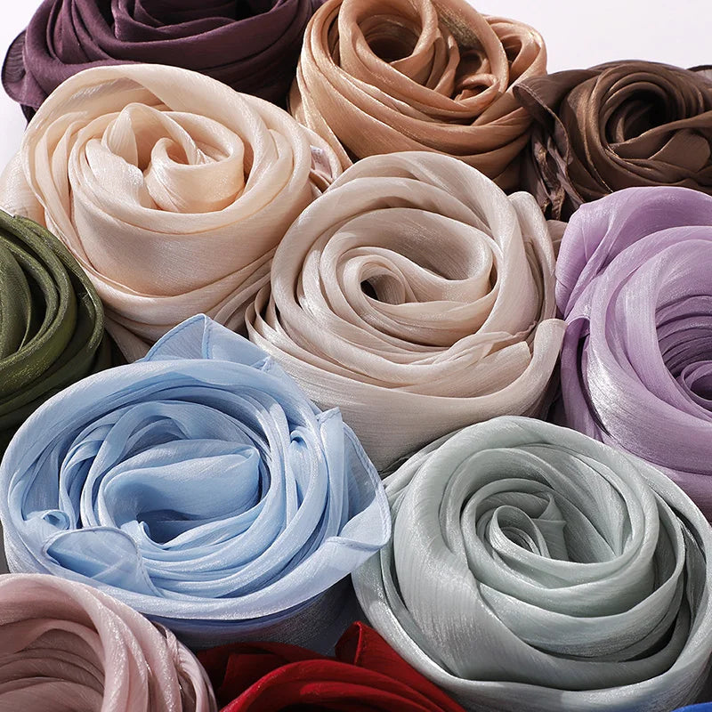Premium Chiffon Hijab Scarf for Women | Soft Long Veil & Shawl | 20 Colors