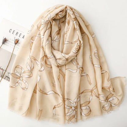 Printed Tassel Hijab Scarf & Shawl for Women | 88×180cm Bohemian Wrap | 60 Designs
