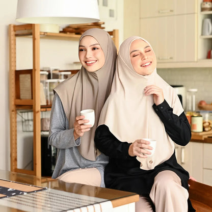 Instant Hijab with Neck Coverage – Solid Color
