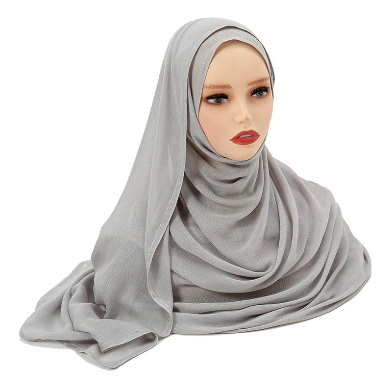 Women's Plain Modal Hijab Scarf – Lightweight Everyday Headscarf