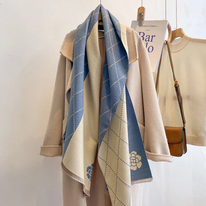 Luxury Plaid Winter Scarf & Shawl for Women | Thick Pashmina Hijab Wrap | 5 Colors