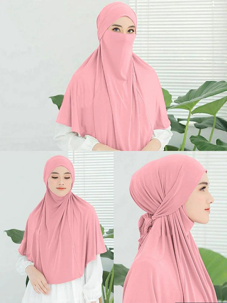 Plain Instant Turban Hijab – Large Headband Muslim Headscarf for Women | 11 Colors