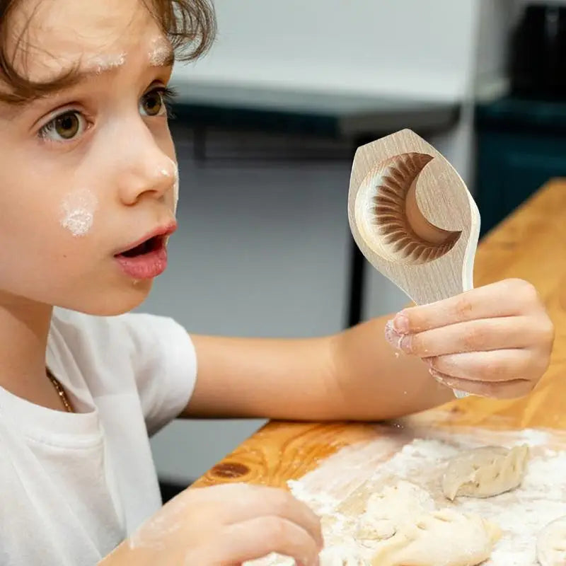 Wooden Mooncake & Eid Cookie Mold – Embossing Stamp for Baking & Gifting