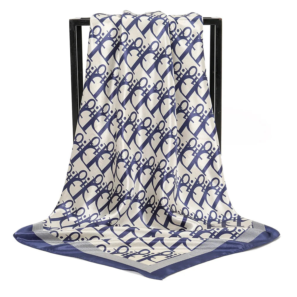 Lightweight Polyester Square Hijab - 90x90cm Breathable Women's Headscarf