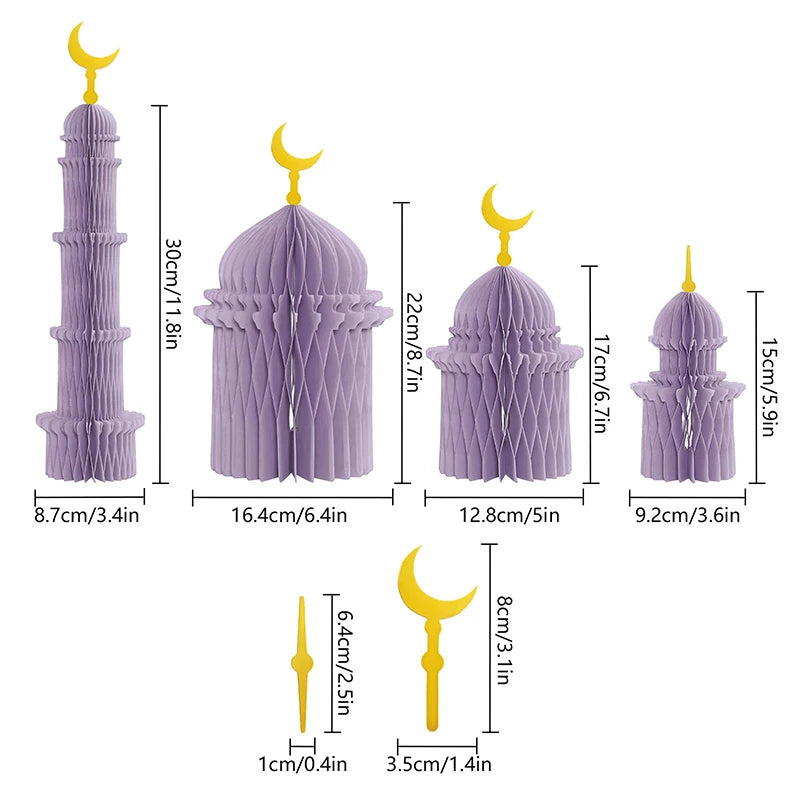Ramadan Honeycomb Ornaments - DIY Paper Eid Decoration Set