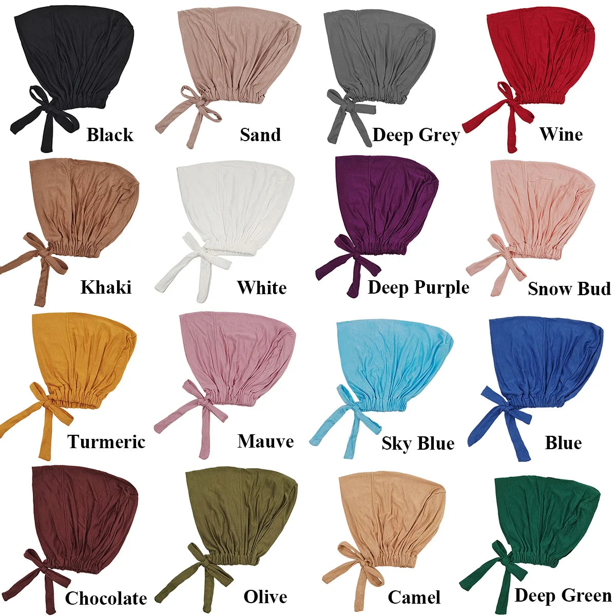 Soft Modal Inner Hijab Cap – Islamic Underscarf Bonnet (24 Colors)