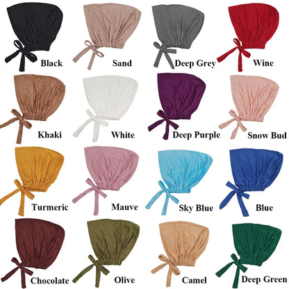 Soft Modal Inner Hijab Cap – Islamic Underscarf Bonnet (24 Colors)