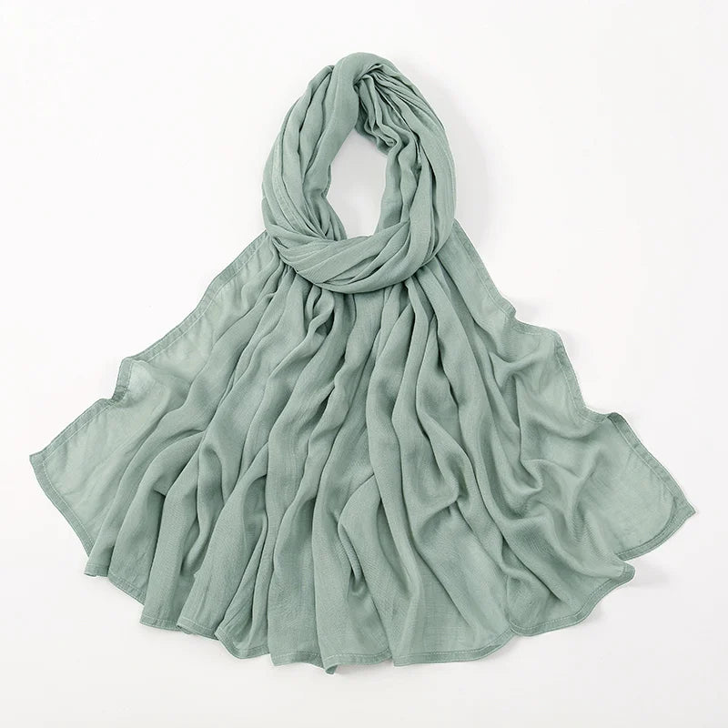 Women's Plain Modal Hijab Scarf – Lightweight Everyday Headscarf